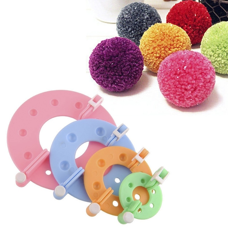 Pom Pom Maker Tool - 8 adet 4 boyutları kabartmak topu