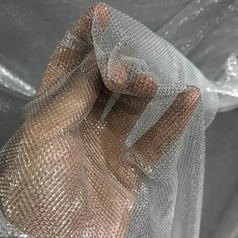 Crystal Mesh Fabric - Örgü elastik kumaş parlak hafif küçük