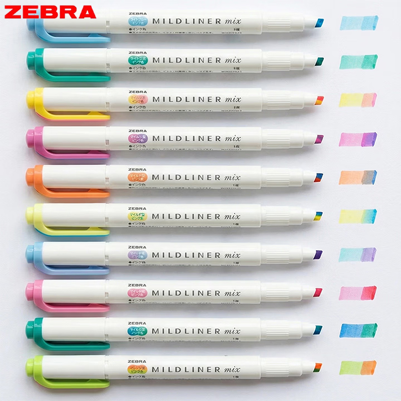 Zebra Pen Mildliner - Zebra WKS23 Mildliner Fosforlu Kalem Karışık