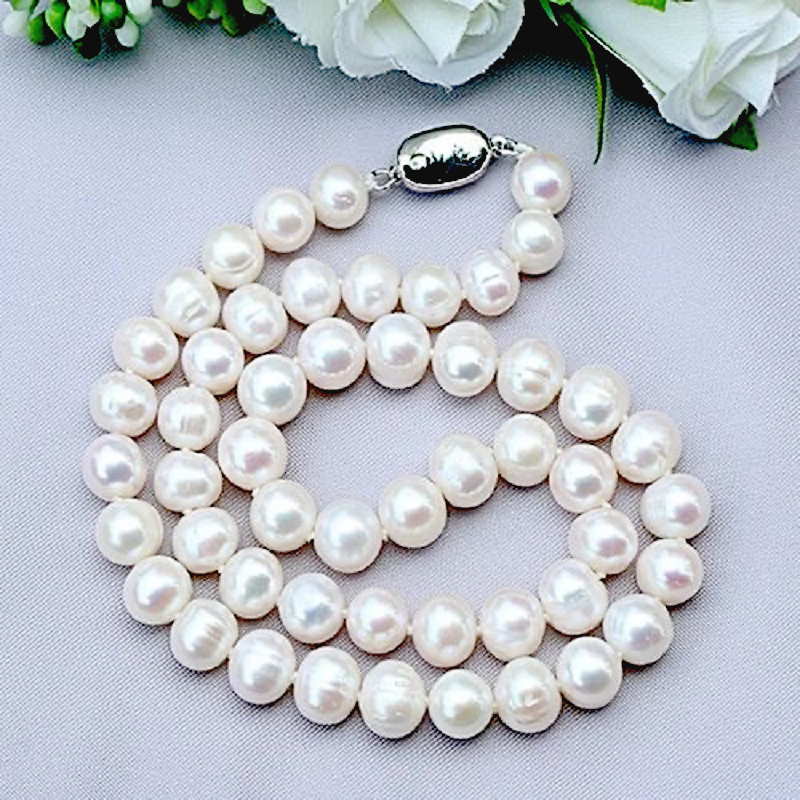 Pearl Trim Chain - 8-9mm Doğal Tatlı Su Inci 925