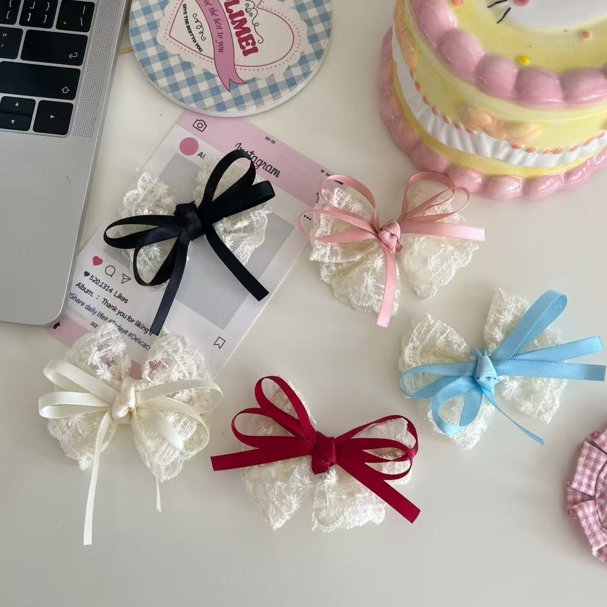 2 adet zarif dantel yay tokala - Lace Ribbon Trim incelemesi ve fiyatı