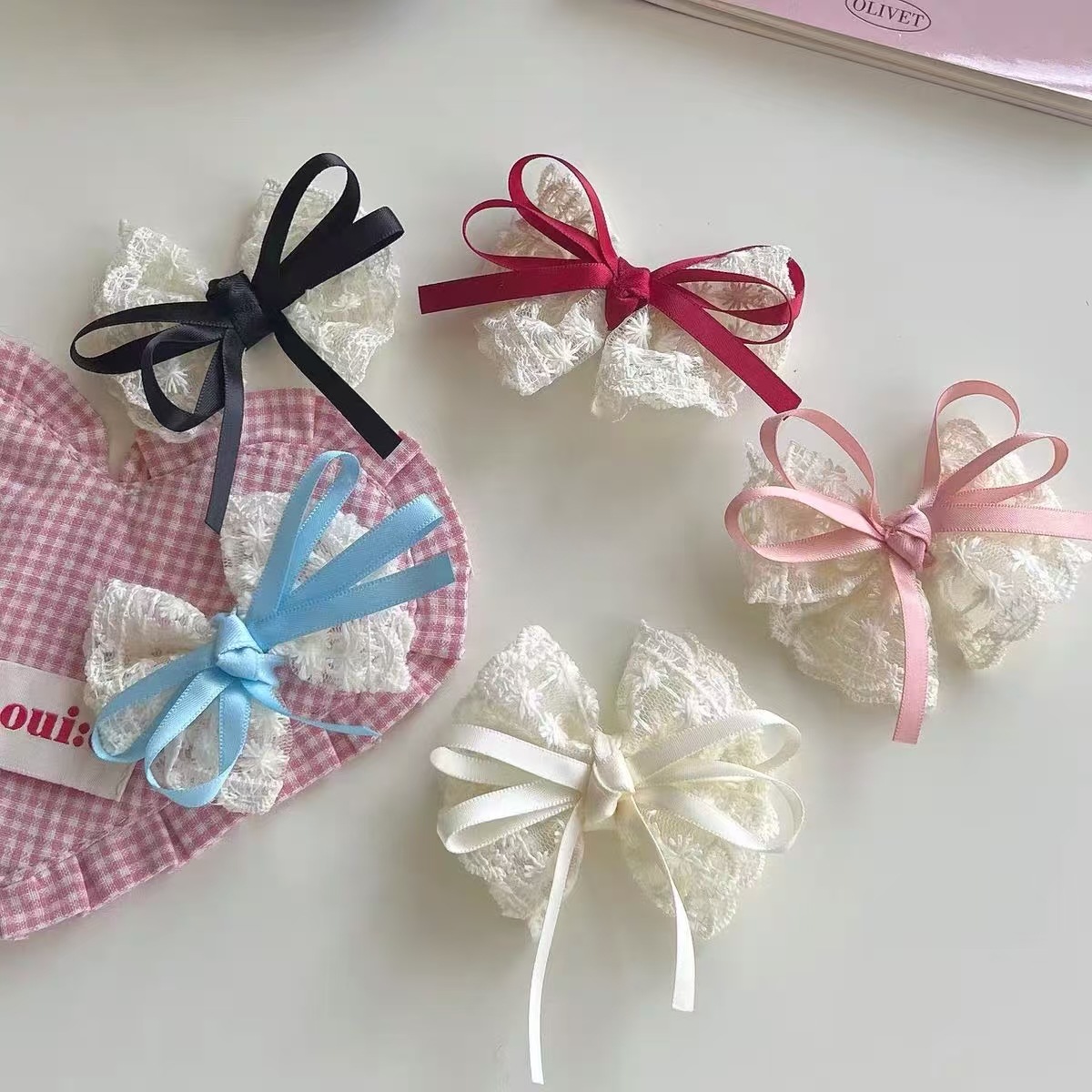 2 adet zarif dantel yay tokala - Lace Ribbon Trim incelemesi ve fiyatı