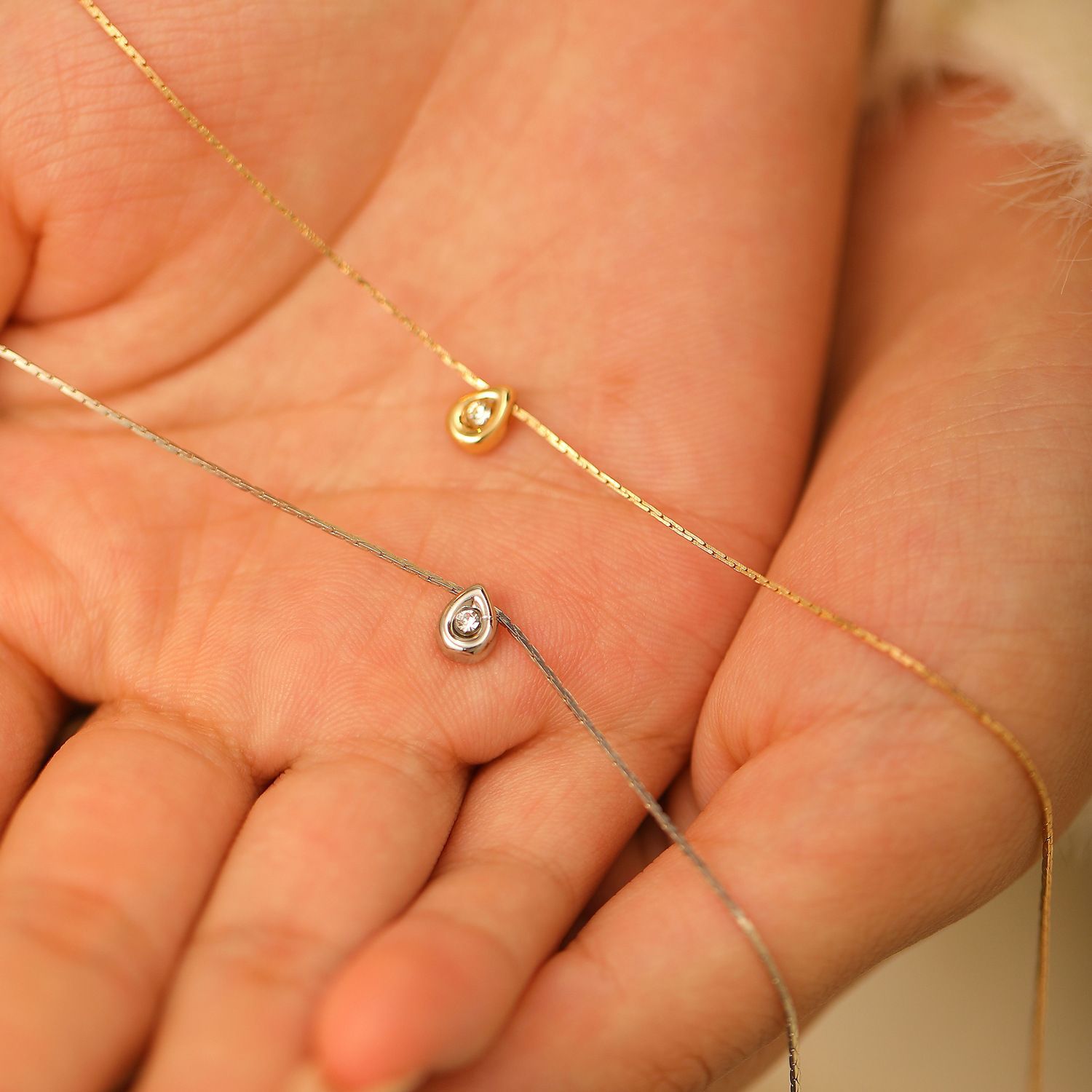 Basit Moda Su Damlası Küçük Ko - Pearl Trim Chain incelemesi ve fiyatı