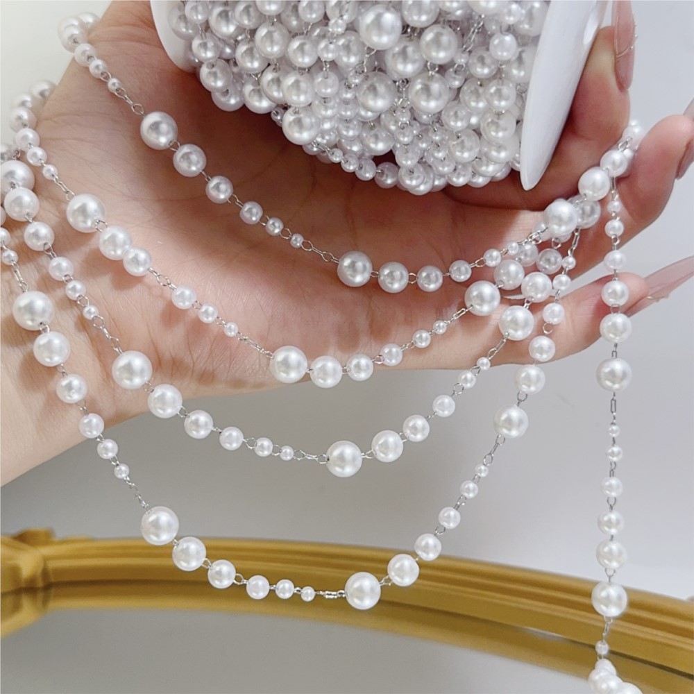 1 metre 3-8mm Sahte İnci Boncu - Pearl Trim Chain incelemesi ve fiyatı