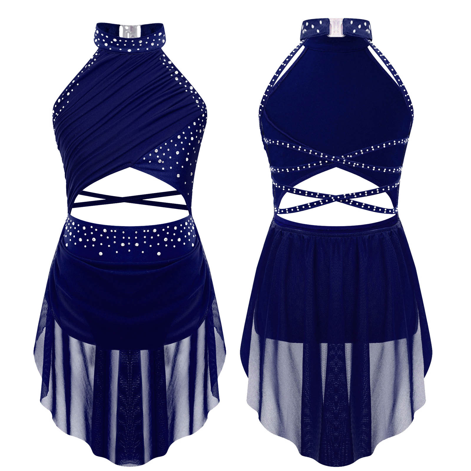 Çocuk Kız Bale Leotard Elbise  - Rhinestone Banding Trim incelemesi ve fiyatı