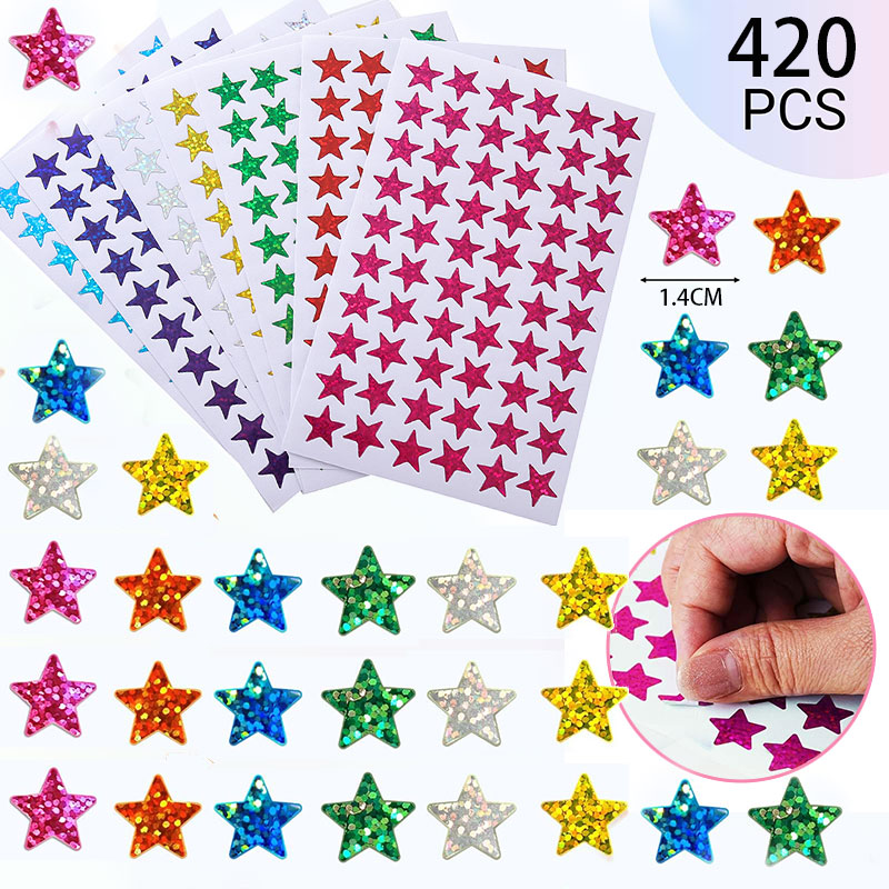 420 Adet Yıldız Çıkartmaları S - Glitter Vinyl Roll incelemesi ve fiyatı