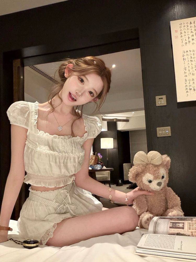 Yazlık Tatlı 2 Parçalı Set Kad - Elastic Lace Trim incelemesi ve fiyatı