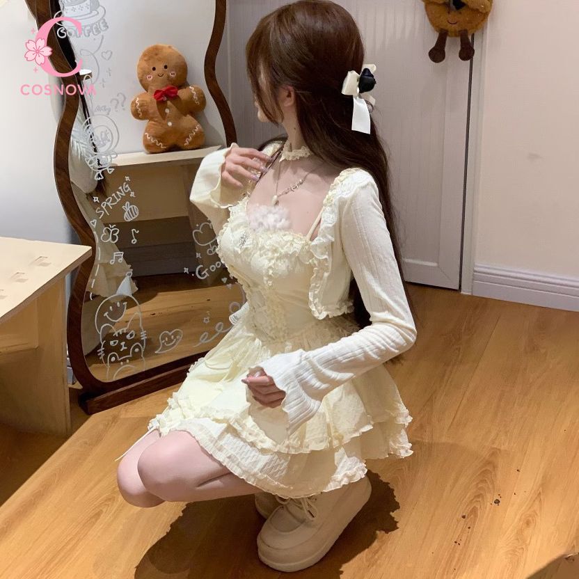 Tatlı Lolita Kamisole Elbise T - Elastic Lace Trim incelemesi ve fiyatı