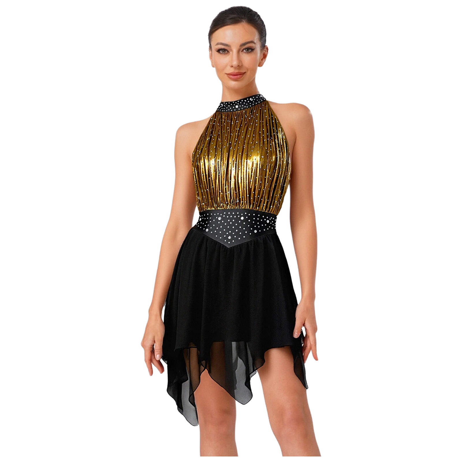 Kadın Kolsuz Parlak Yapay Elma - Rhinestone Banding Trim incelemesi ve fiyatı