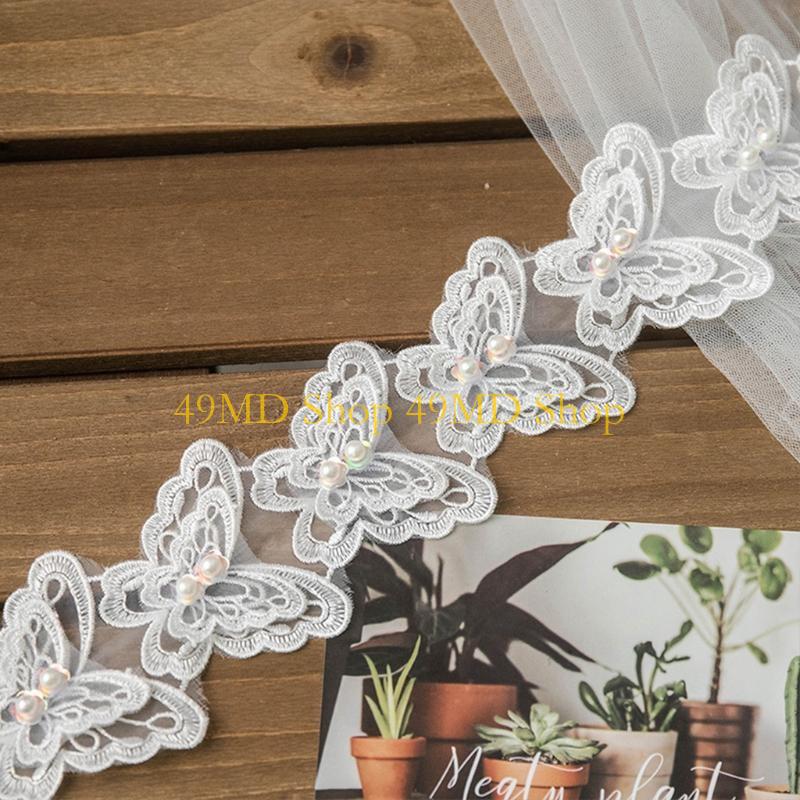 49MD 1 Yard Ilmek Kelebek Işle - Lace Ribbon Trim incelemesi ve fiyatı