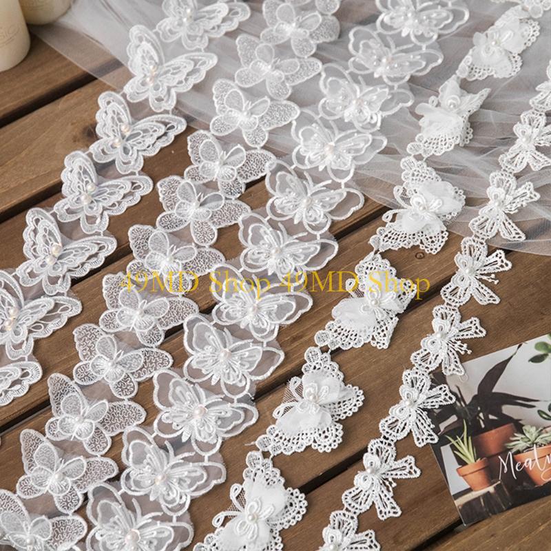 49MD 1 Yard Ilmek Kelebek Işle - Lace Ribbon Trim incelemesi ve fiyatı