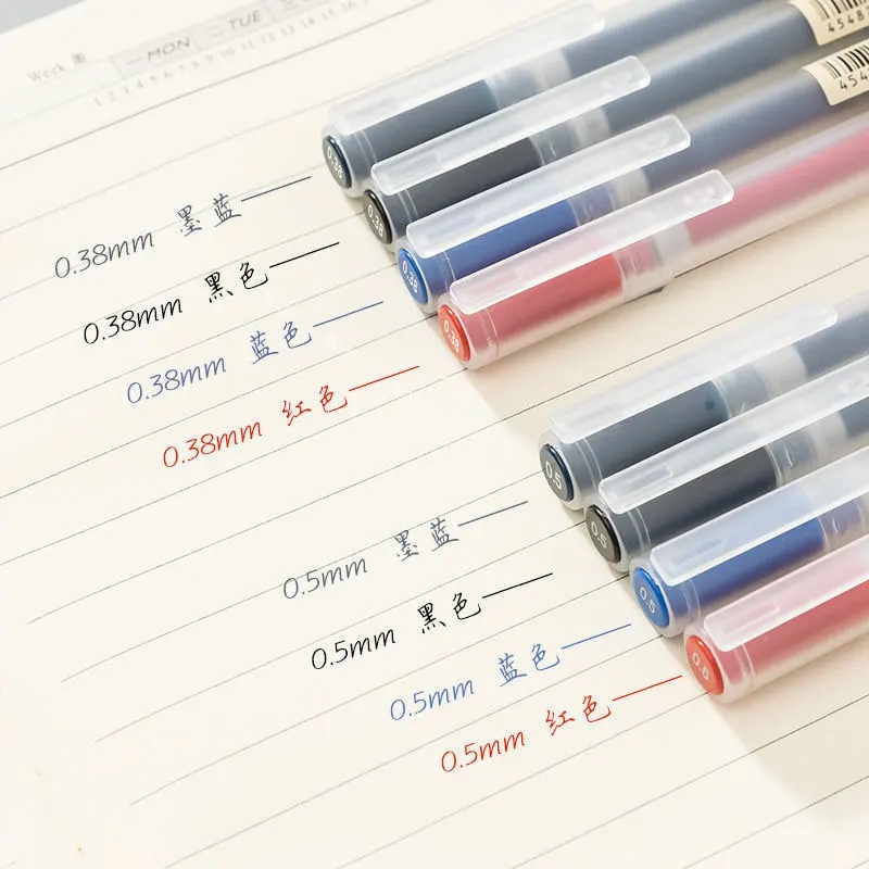3-6 adet/takım 0.38mm Kawaii M - Muji Stationery Gel Pen incelemesi ve fiyatı