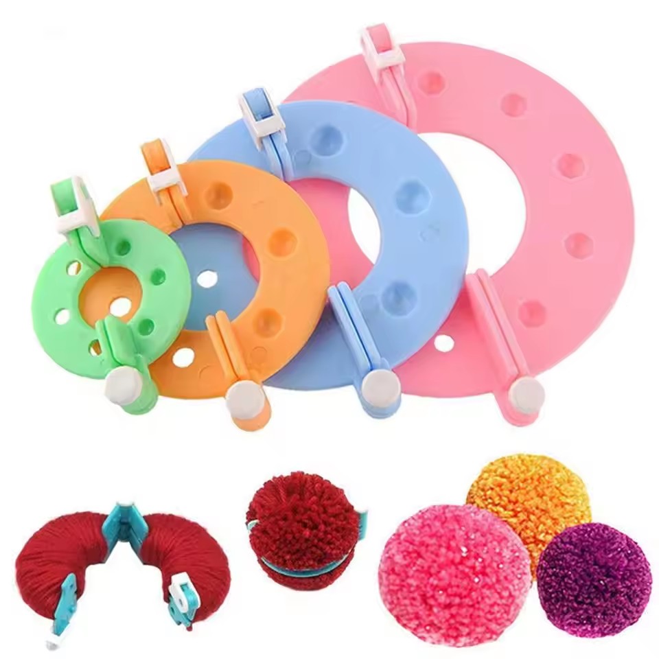 8 adet 4 boyutları kabarık top - Pom Pom Maker Tool incelemesi ve fiyatı