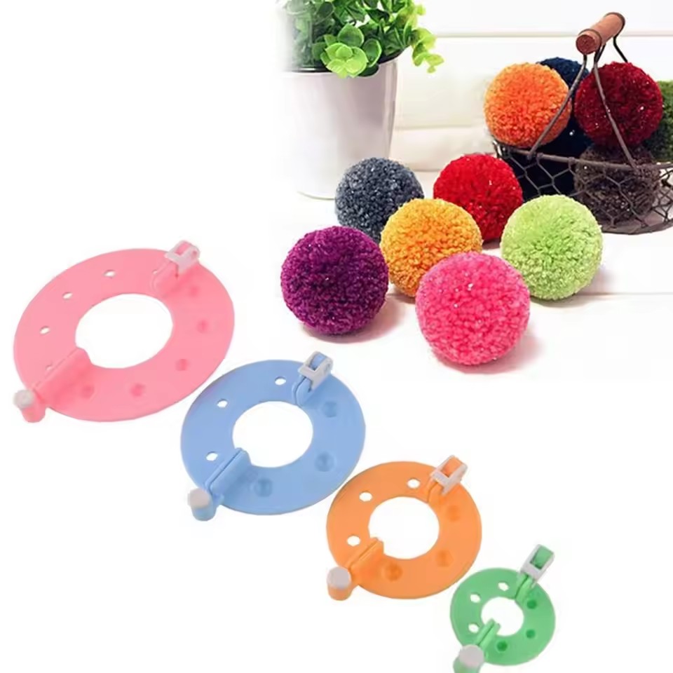 8 adet 4 boyutları kabarık top - Pom Pom Maker Tool incelemesi ve fiyatı