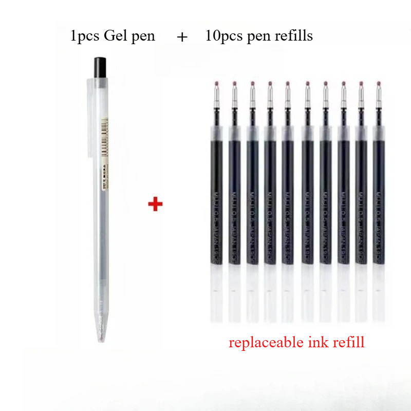 10 adet basın kalem yedekleri  - Muji Stationery Gel Pen incelemesi ve fiyatı