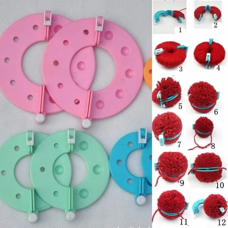 8 adet 4 boyutları kabartmak t - Pom Pom Maker Tool incelemesi ve fiyatı