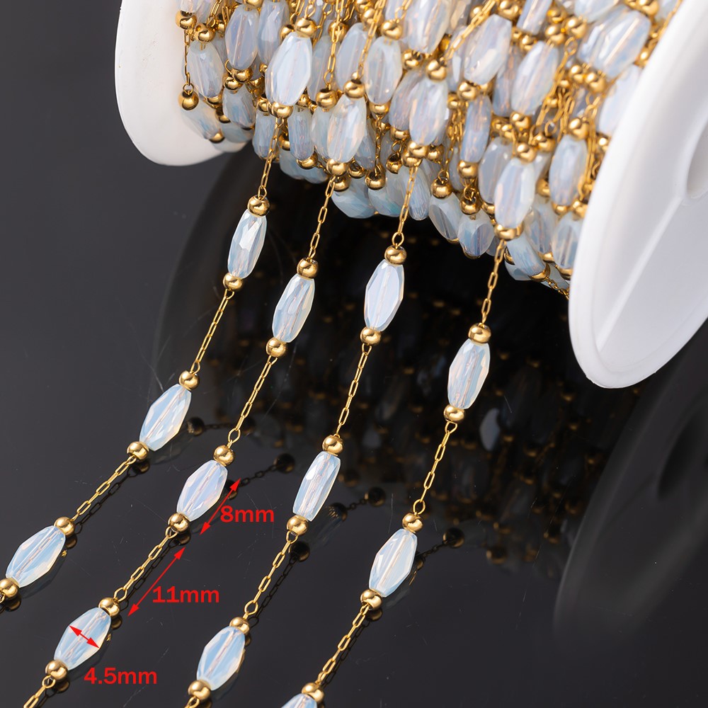 1 metre paslanmaz çelik altın  - Pearl Trim Chain incelemesi ve fiyatı