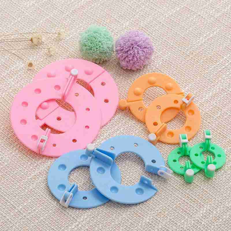 8 adet 4 boyutları plastik pon - Pom Pom Maker Tool incelemesi ve fiyatı
