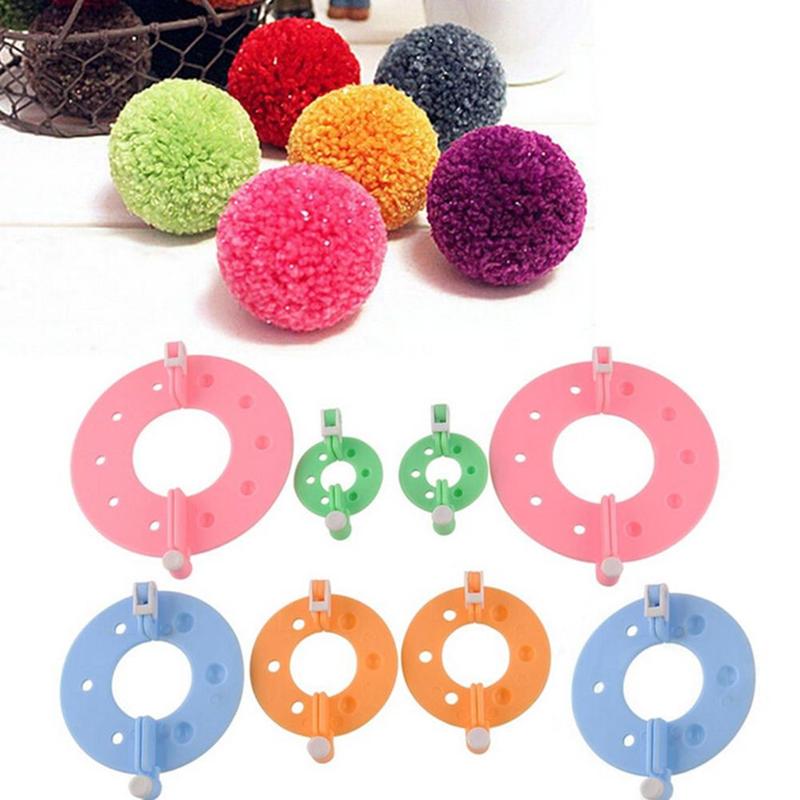 8 adet 4 boyutları plastik pon - Pom Pom Maker Tool incelemesi ve fiyatı