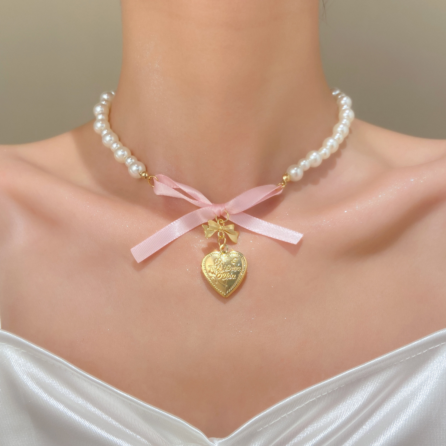 Fransız romantik pembe ilmek k - Pearl Trim Chain incelemesi ve fiyatı