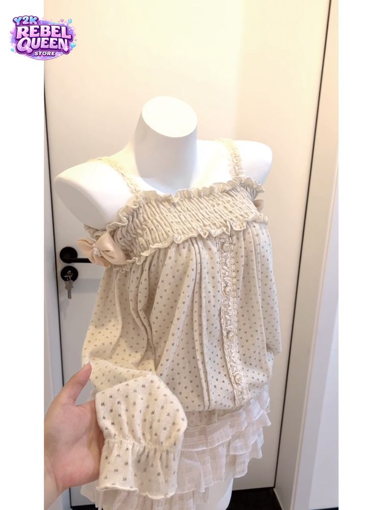 Tatlı Japon Vintage Mini Etek  - Elastic Lace Trim incelemesi ve fiyatı