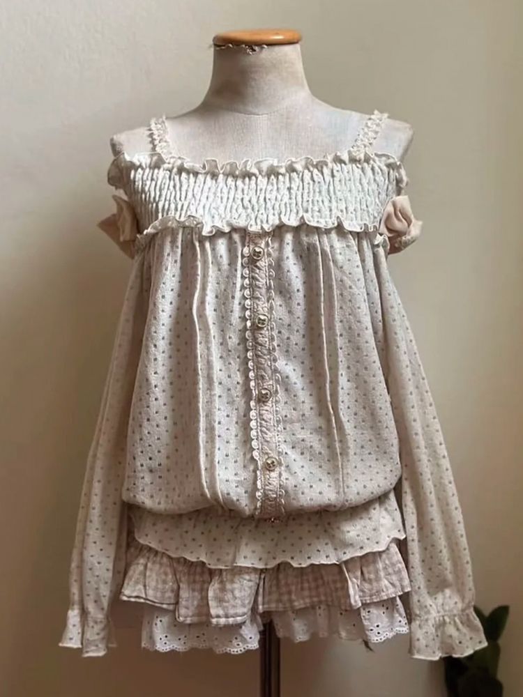 Tatlı Japon Vintage Mini Etek  - Elastic Lace Trim incelemesi ve fiyatı